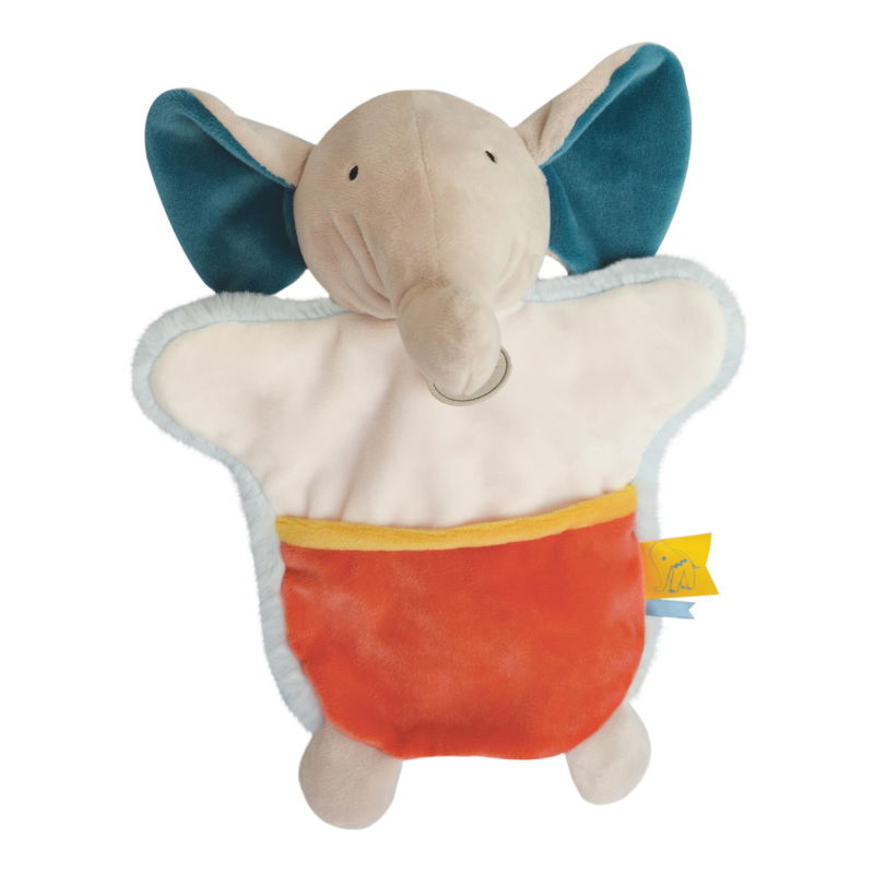  - marionnette douceur dautomne - eléphant 25 cm 